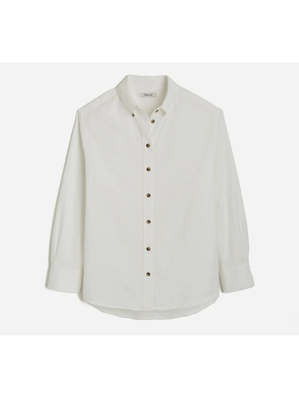 Madewell Oversized Button-Up Shirt in Oxford Women's Size XXS in White NWT!